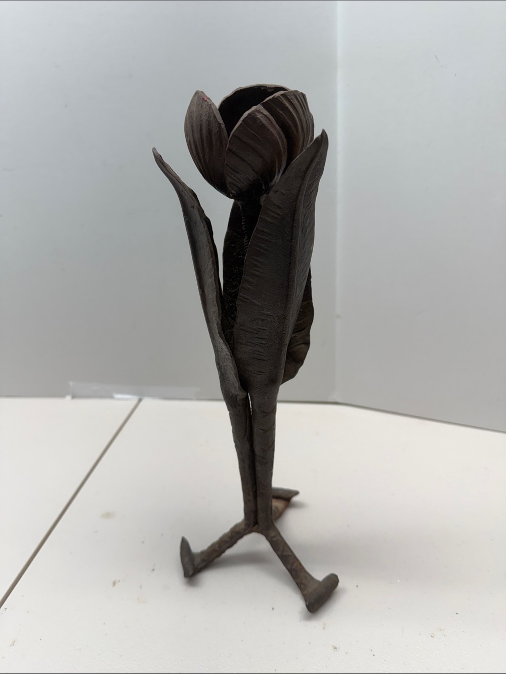 Decorative Metal Tulip Candle Holder - Dark Bronze